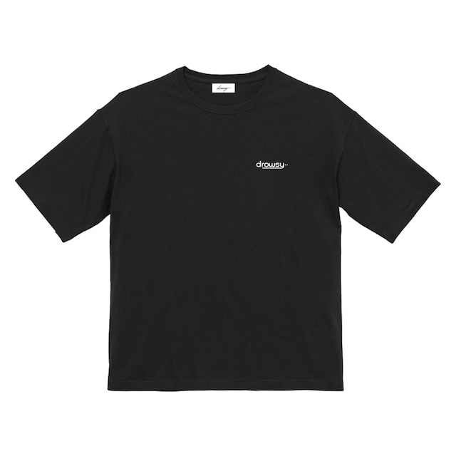 drowsy.. SIMPLE LOGO FRONT TEE / 22SS / BK