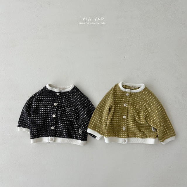 LALALAND 25/AT DotDot Knit Cardigan（Baby）