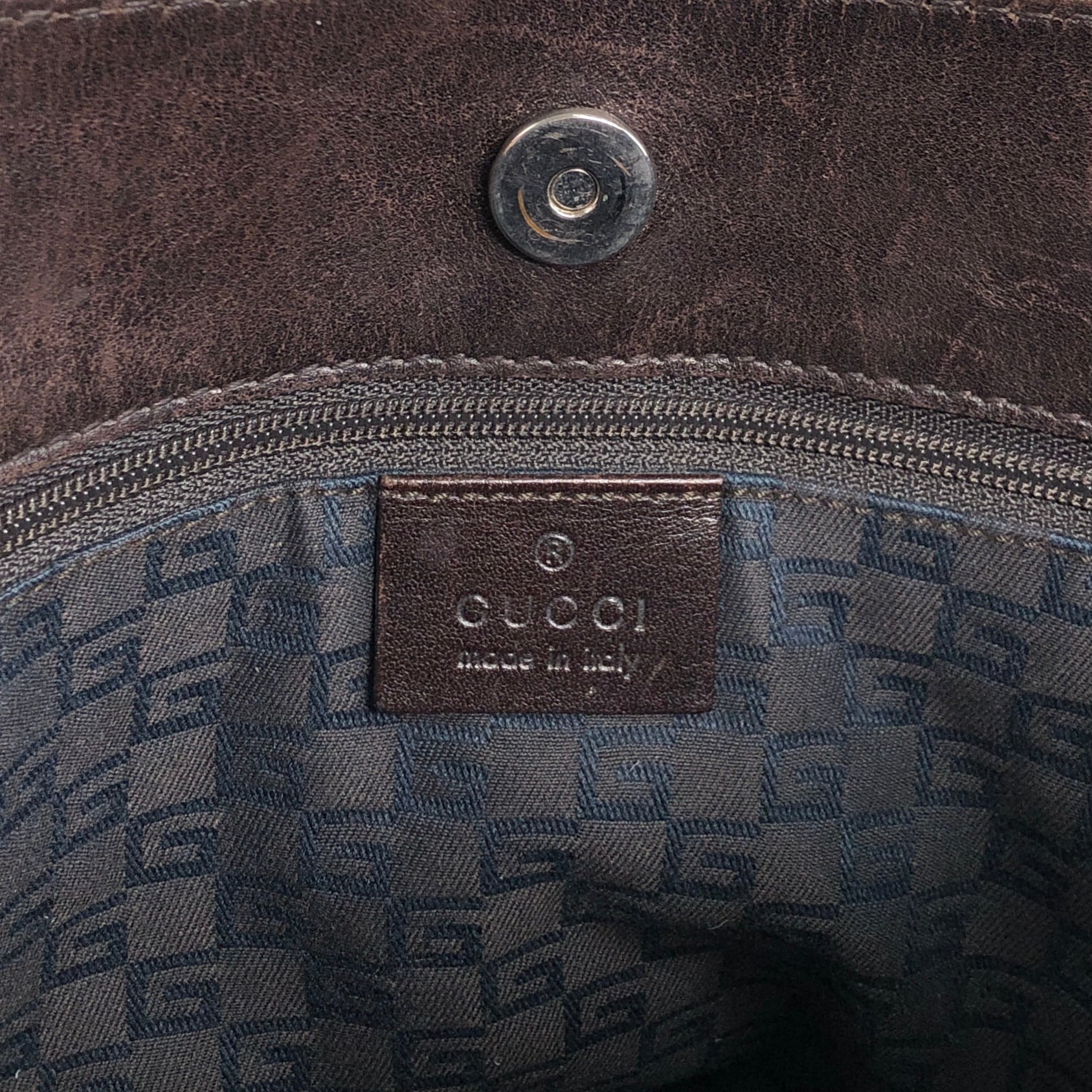 GUCCI グッチ ショルダーバッグ ブラウン ホースビット スエード