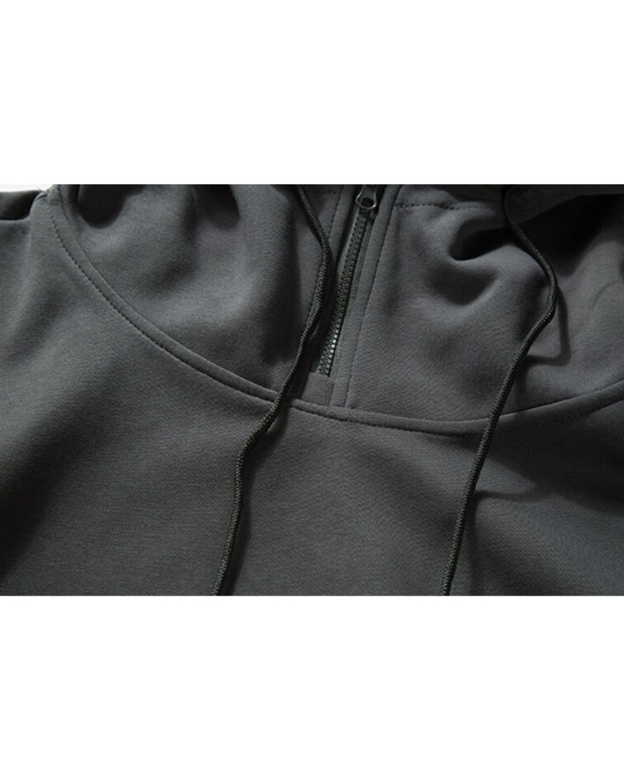 ハーフジップオーバーサイズパーカー　S0365