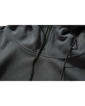 ハーフジップオーバーサイズパーカー　S0365