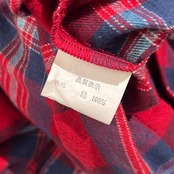 ビンテージ Chipie PRODUCT シピー チェック ジップアップ 長袖 ネルシャツ M/レッド系 メンズ アメカジ ワーク