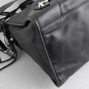 バレンシアガ パートタイム クラシック ラムスキン ブラック レザー