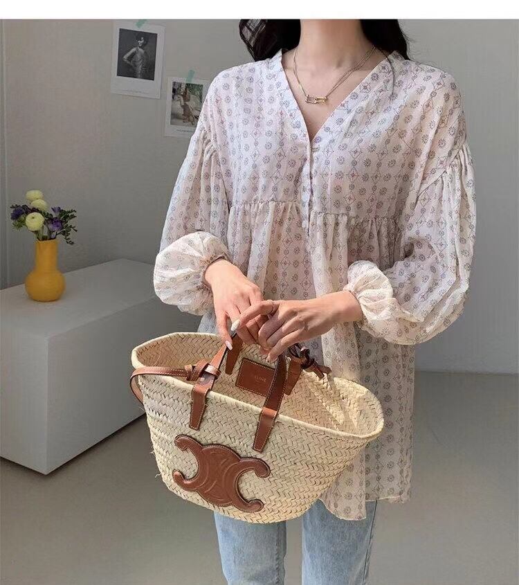 総柄Vネックチュニック　AJ22008-615