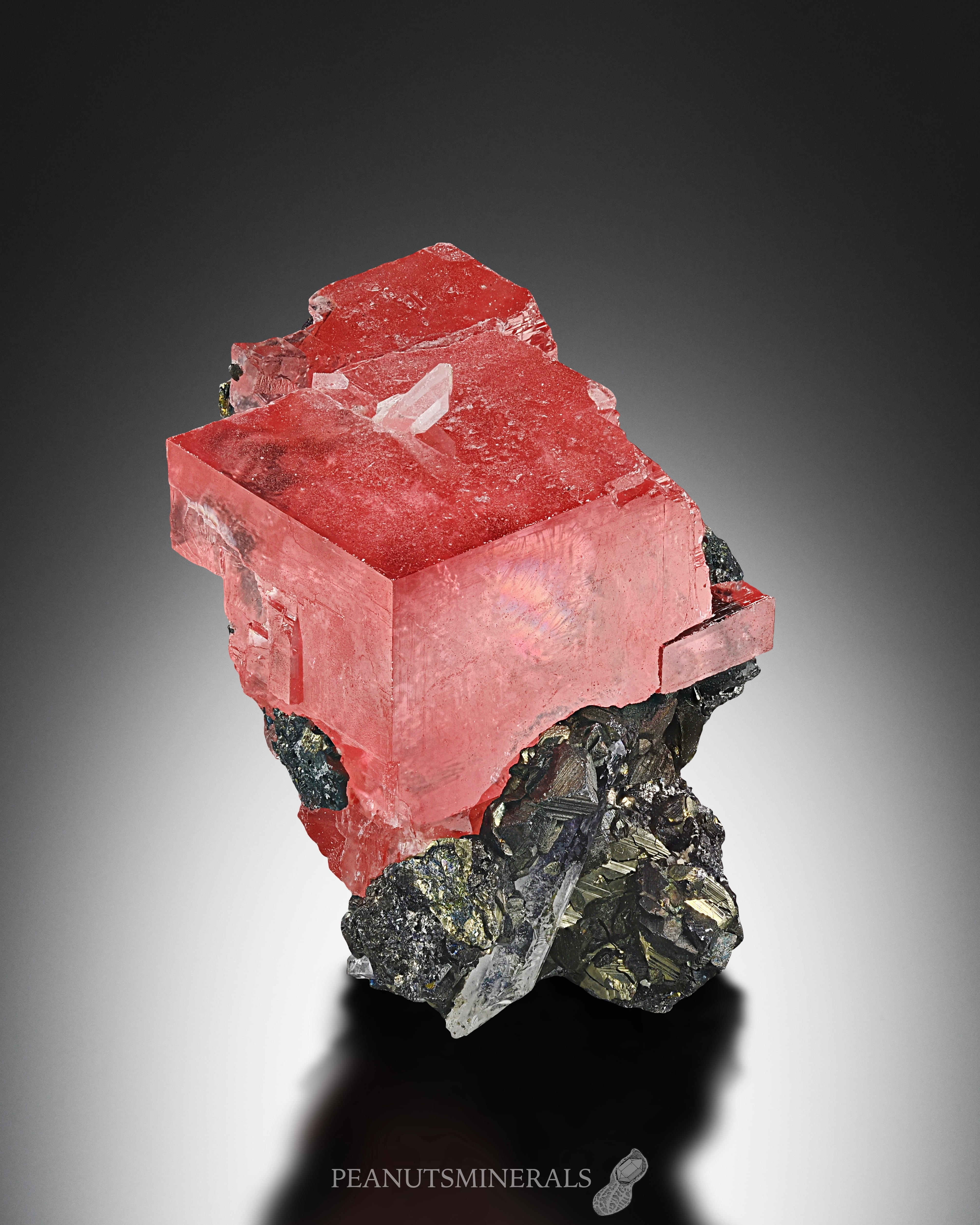 ロードクロサイト / クォーツ / キャルコパイライト【Rhodochrosite with Quartz & Chalcopyrite】アメリカ産  | PEANUTS MINERALS powered by BASE