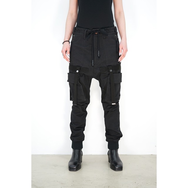 [D.HYGEN] (ディーハイゲン) ST107-0623S Dimplewasher Cotton Stretch Ripstop Detachable Cargo Pocket Jog Trousers