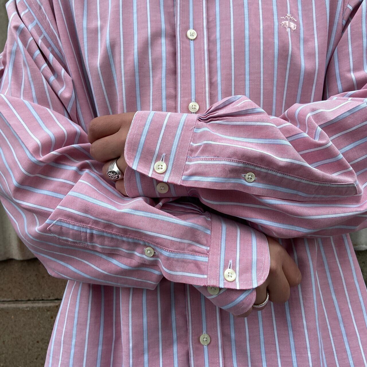 90年代 Brooks Brothers ブルックスブラザーズ ストライプ ボタン