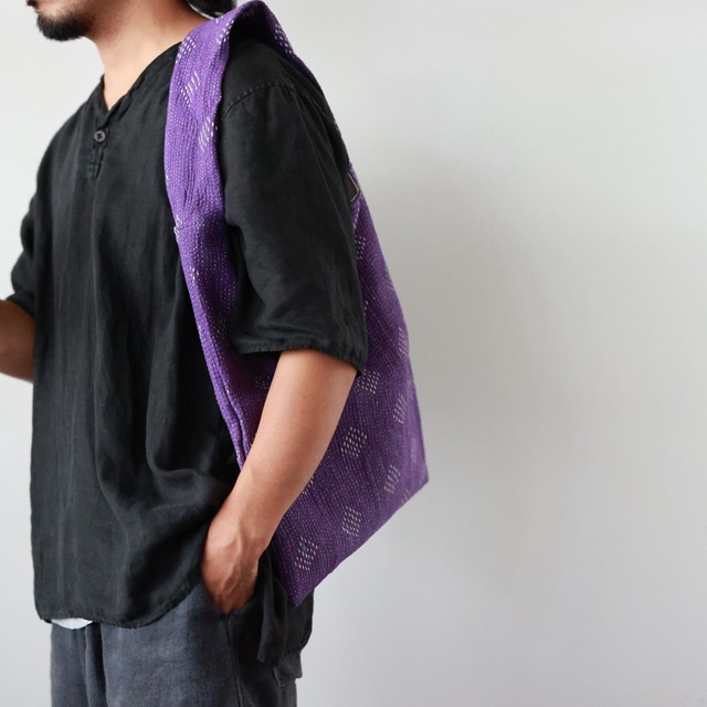 Hagi / Vintage Quilt - One Handle Bag - M #102