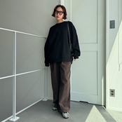 USコットンBIGスウェットPO/ブラック