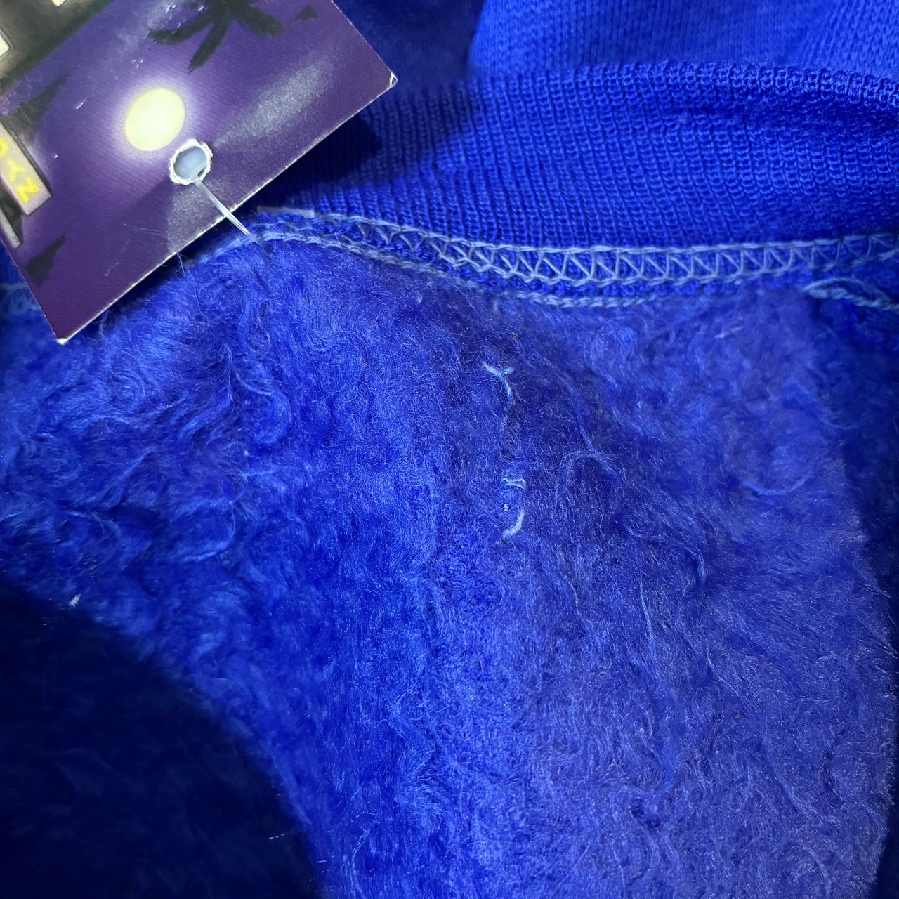 《90s Vintage》CANADIAN ラグランスウェット フェードプリント / ブルー × ホワイト