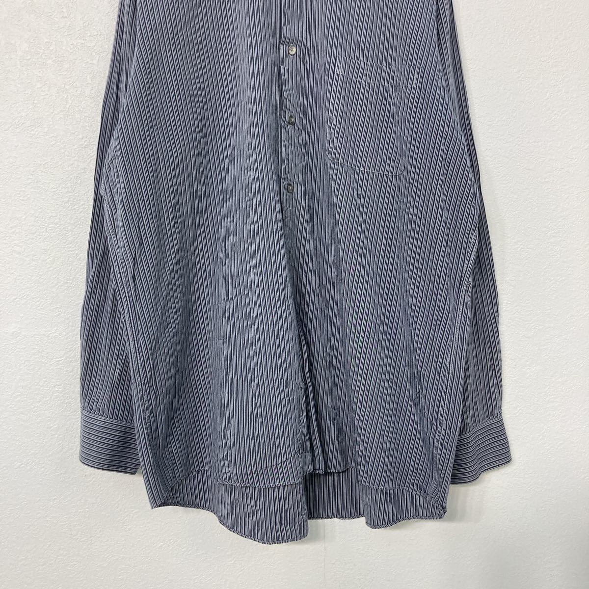 Calvin Klein 長袖 ストライプシャツ16 1/2 Lサイズ CK カルバン