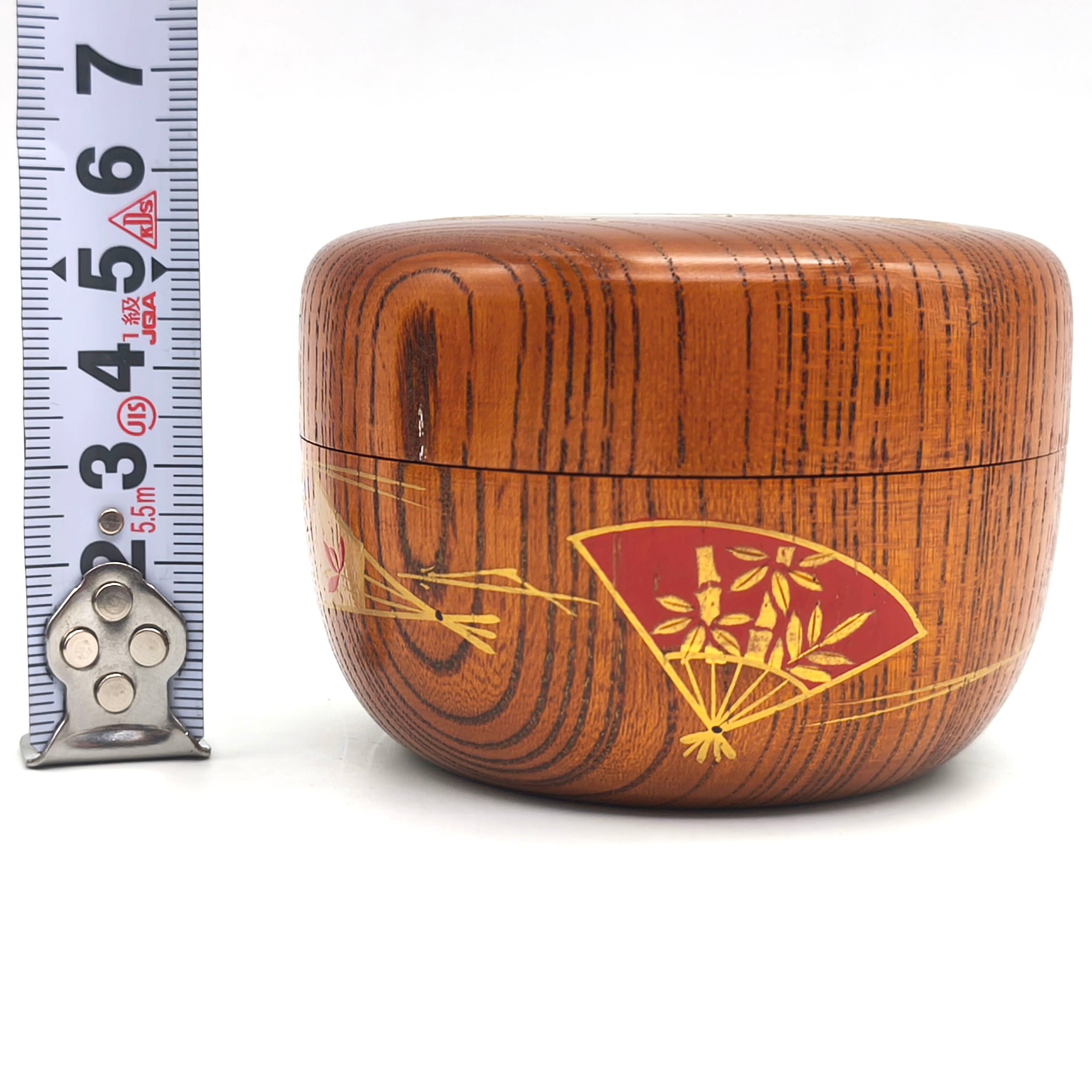 在庫整理セール中！　珊瑚彫菊唐草 蝋亀 棗 秋園作 古茶道具 棗・なつめ・天然木・扇・茶道具・No.260813-44・梱包サイズ60