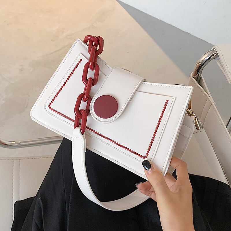 シンプルなレディースワンショルダー脇の下の小さなバッグレディース2020人気の新しい新しい流行のファッションワイルドネット赤いメッセンジャー小さな正方形のバッグ Tiancai_Wing_Bag8534133