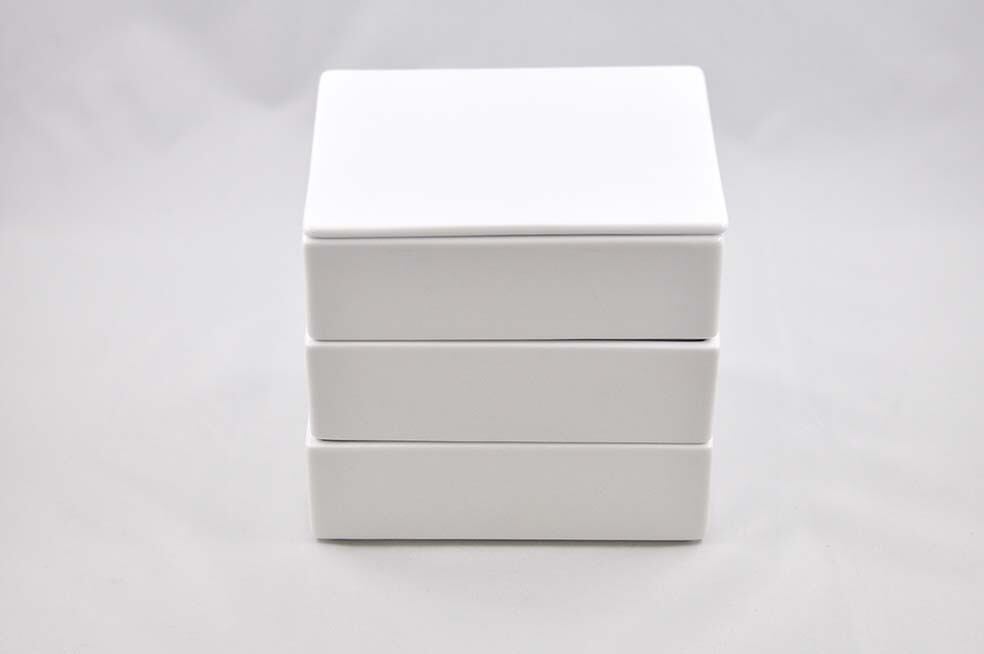 白磁のお重 大 3段 | 堀江陶器