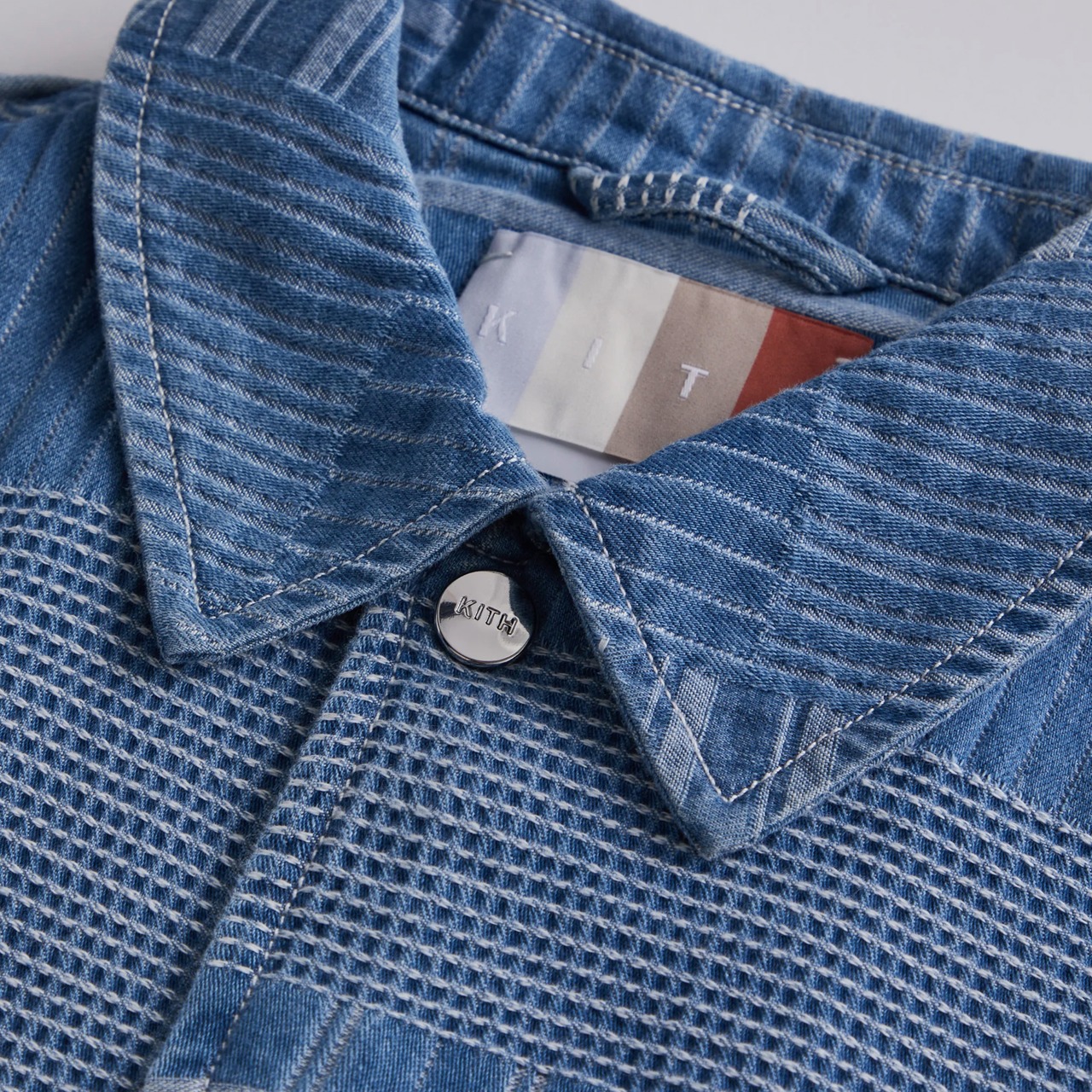 KITH Japanese Indigo Jacquard Coaches Jacket | Wolf Wall World