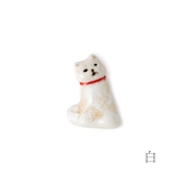 赤い首輪の柴 ピンバッチ