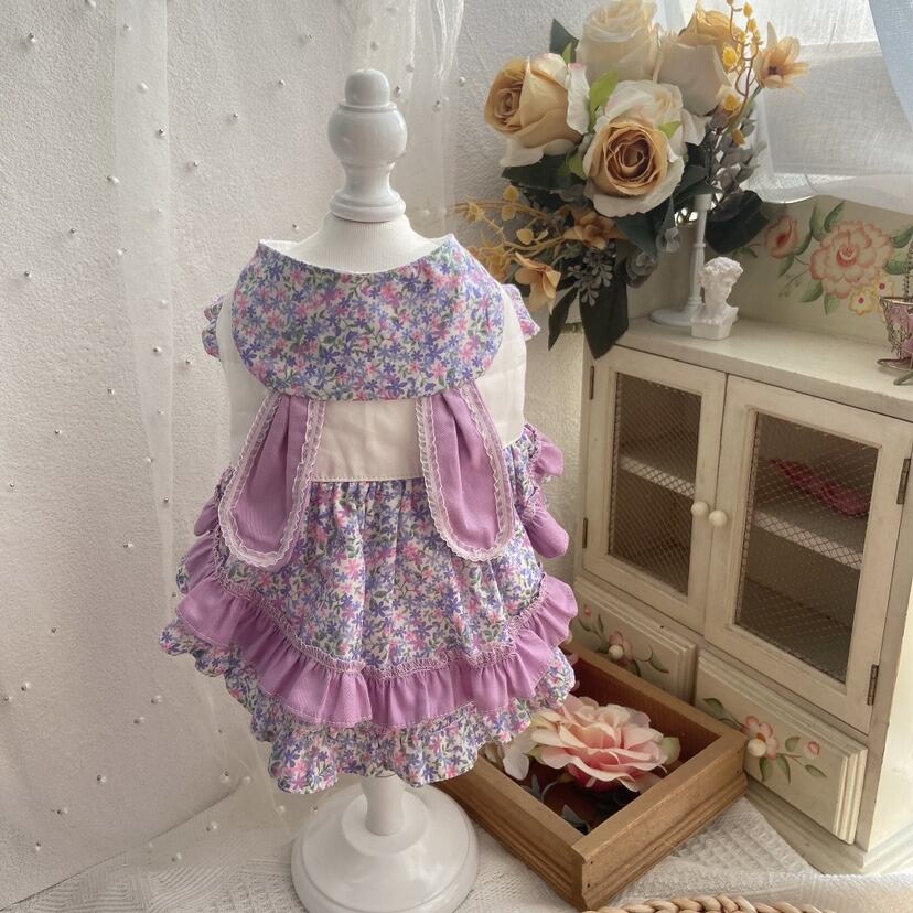 うさぎ年! 大型犬もOK うさみみ付きセーラーのワンピース