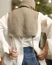 WV × Cassandra Harada / Knit Turtle Neck Bib Dark Beige