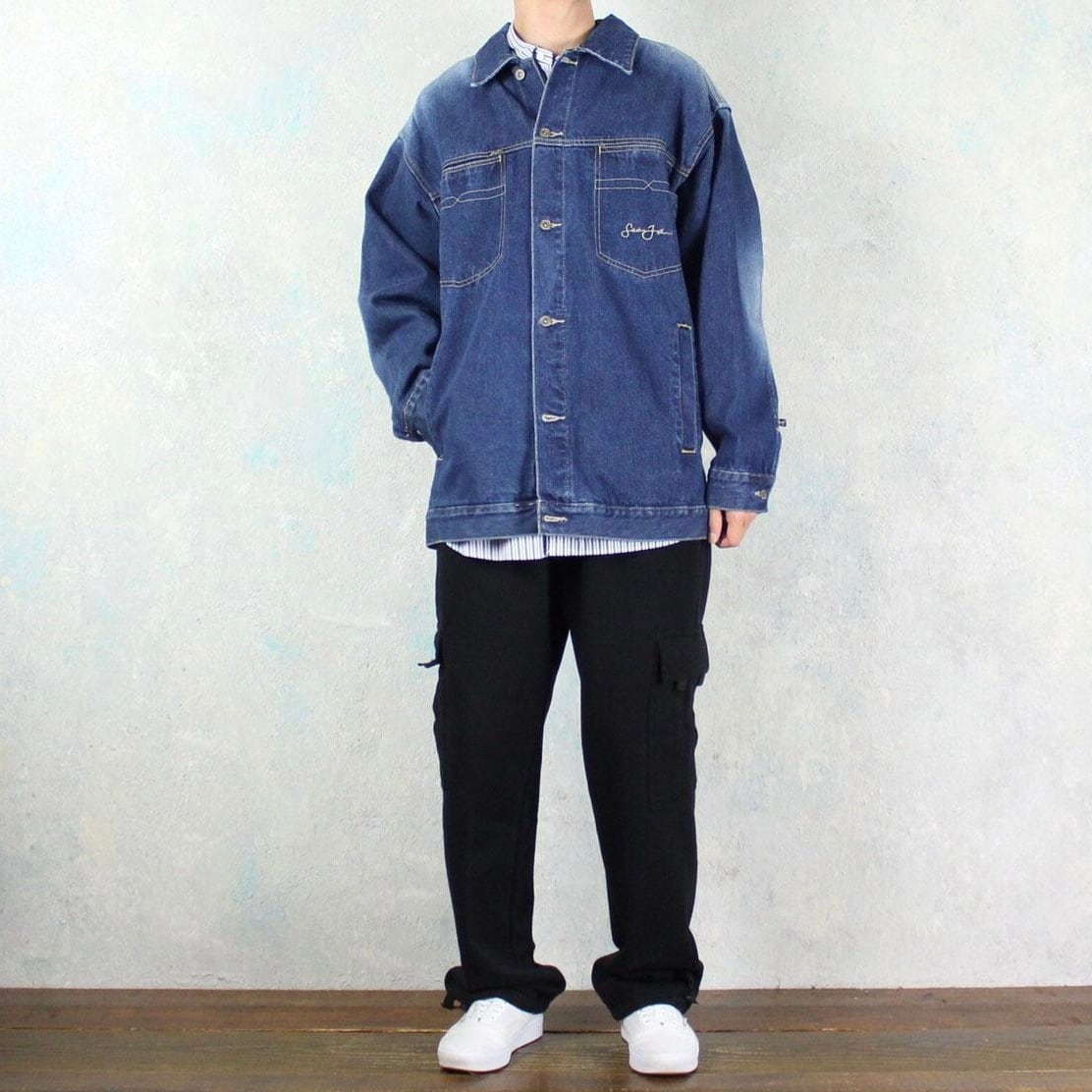 SEAN JOHN オーバーサイズ ブリーチ加工 デニムジャケット【FF-3435】 | cv