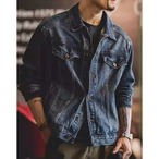 shirt color waist-length long-sleeve denim jacket ◇H0936