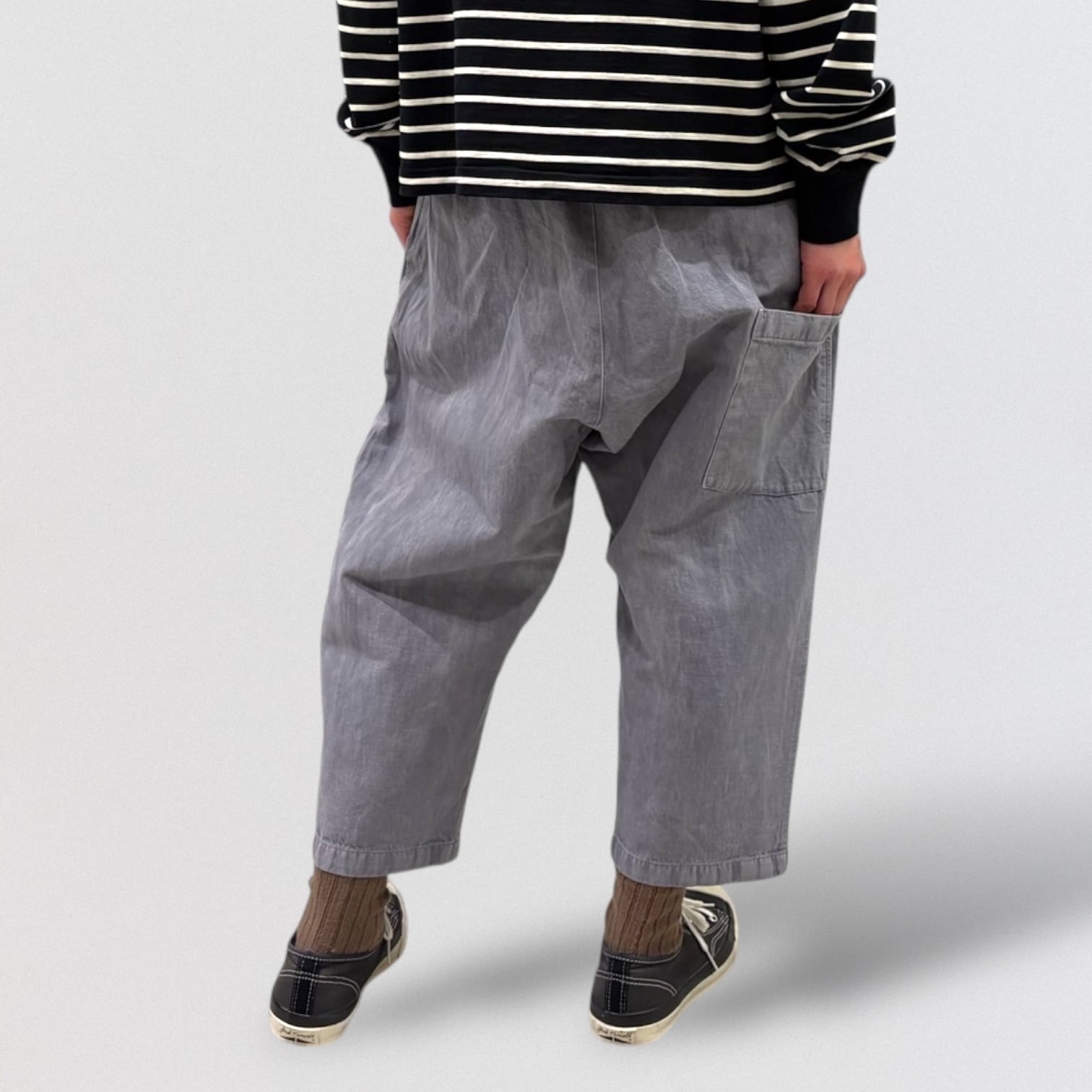 Vlas Blomme C/L Twill Irregularly Dyed Sarouel Pants | CoCo Cuore