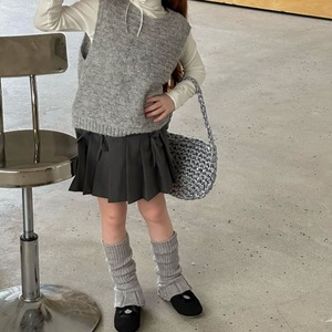 秋リボン付きスカート