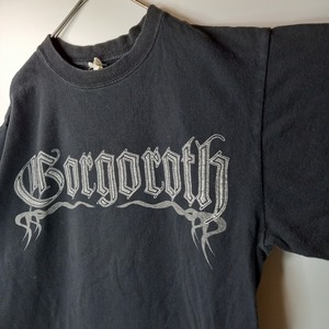 ANVIL　クルーネック　プリントTシャツ　半袖　ブラック　FREE SIZE