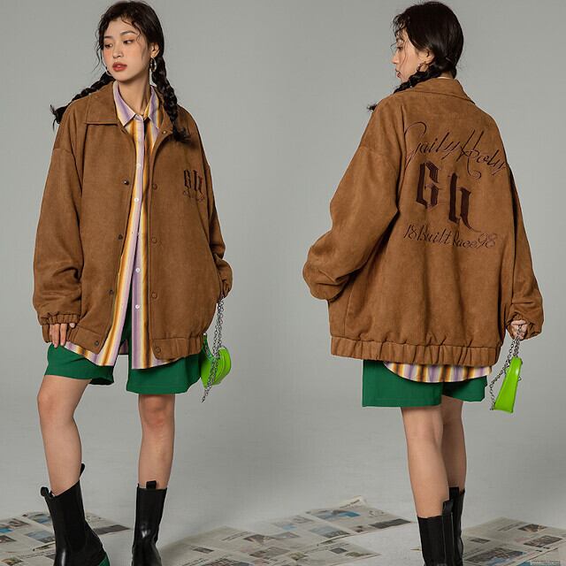 スタジャン レディースジャケット スタジャン レディース ジャケット アウター オーバーサイズ ゆったり