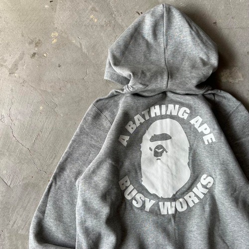 A Bathing ape / logo double zip hoodie size M