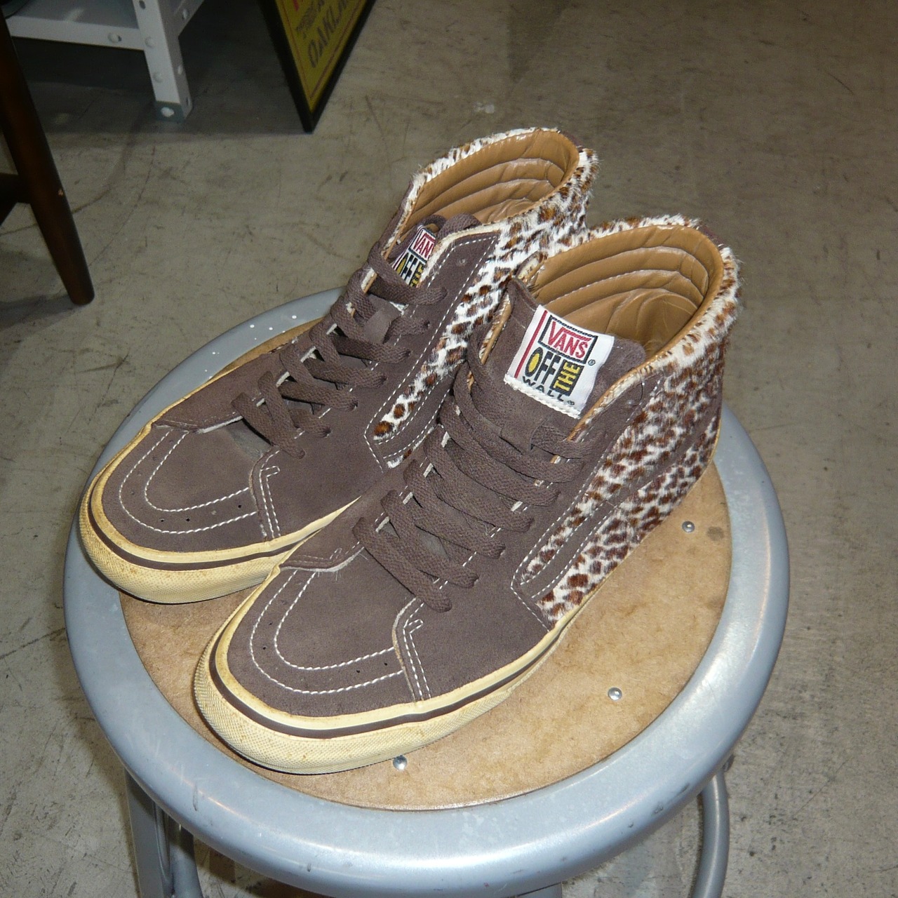 00s VANS SK8-HI ハラコ レオパード US9