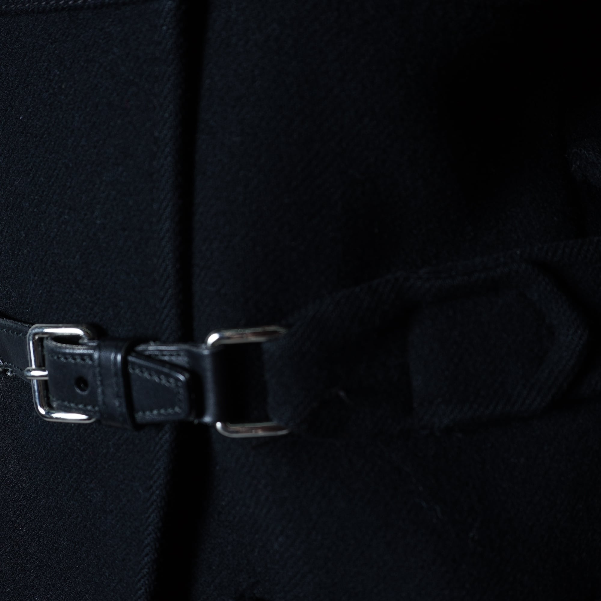 PRADA】プラダ レザーベルトトグルウールダッフルコート black | MIXHIVE