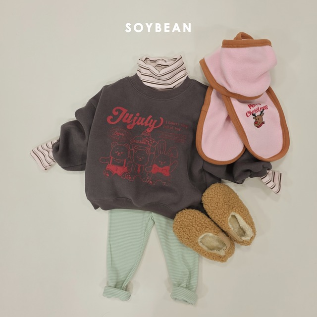 もちもちストライプレギンス ※ジュニアsize 【soybean】