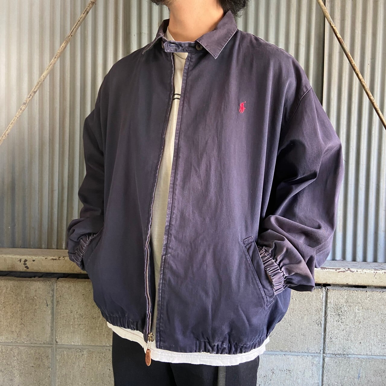 US古着》ポロバイラルフローレン スウィングトップ/ブルゾン メンズ3XL-