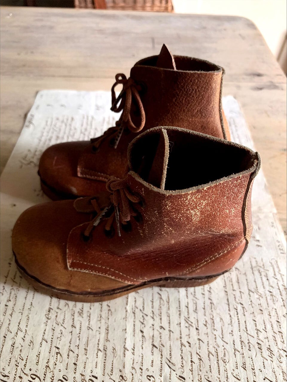 革製 子供靴 レザーブーツ | Brocante de La Cocotte （フランス