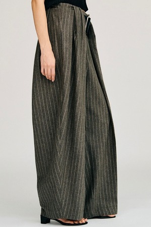 【26AW】PRANK PROJECT プランクプロジェクト / パンツ / High-Waist Belt Stripe Pants