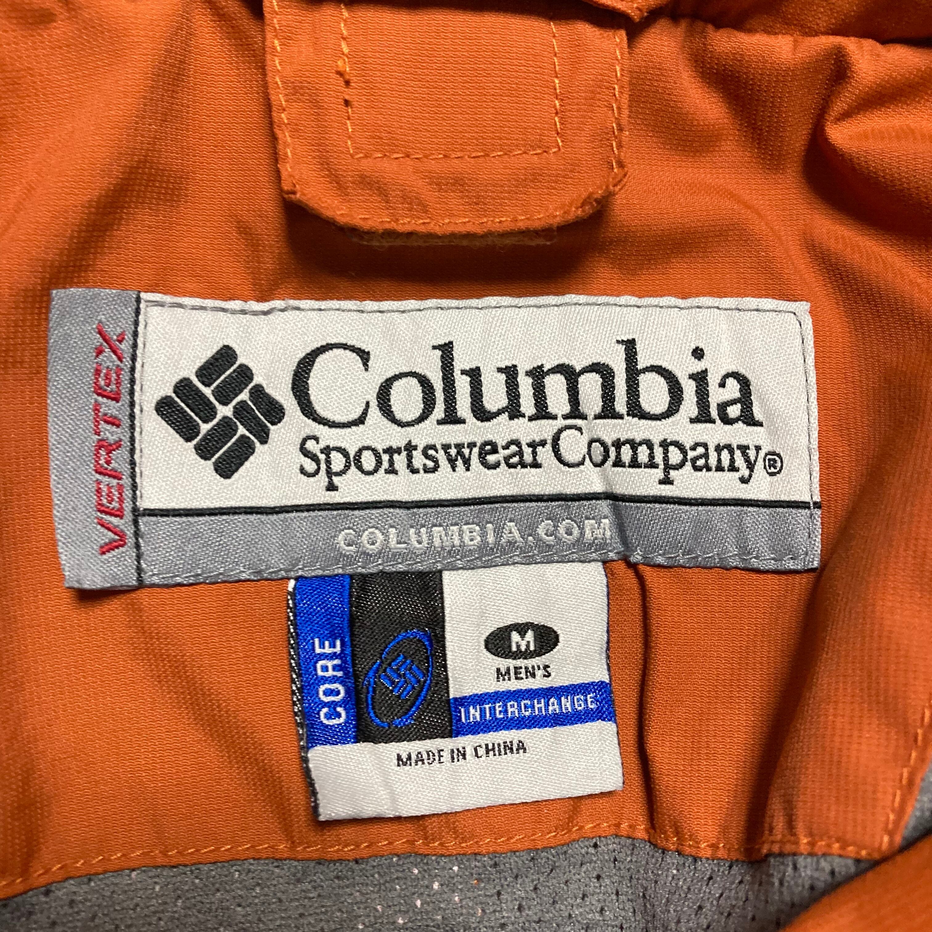 【大人気】Columbia コロンビア ナイロンパーカー 刺繍ロゴ オレンジ M