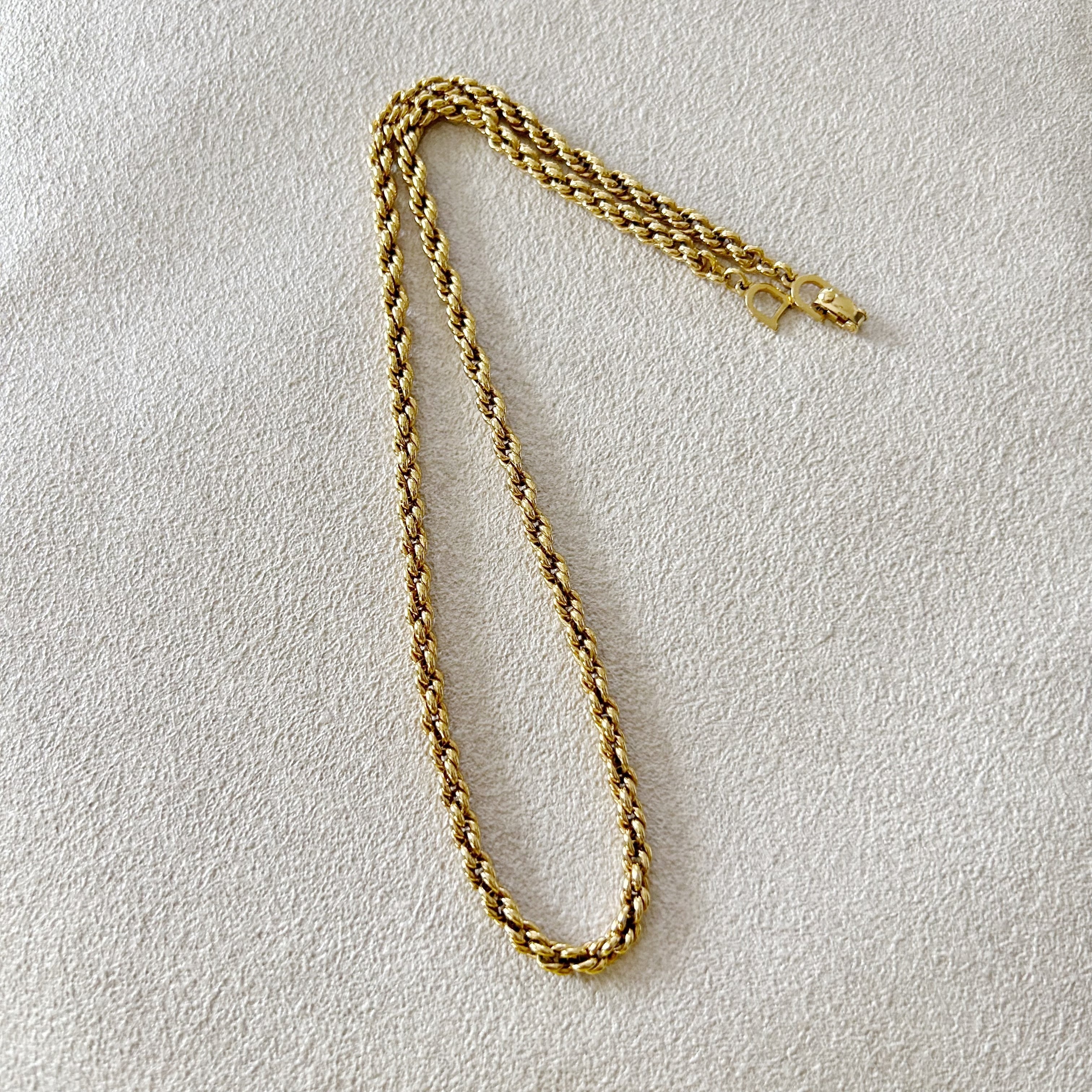 N7113】Christian Dior rope necklace/クリスチャンディオール