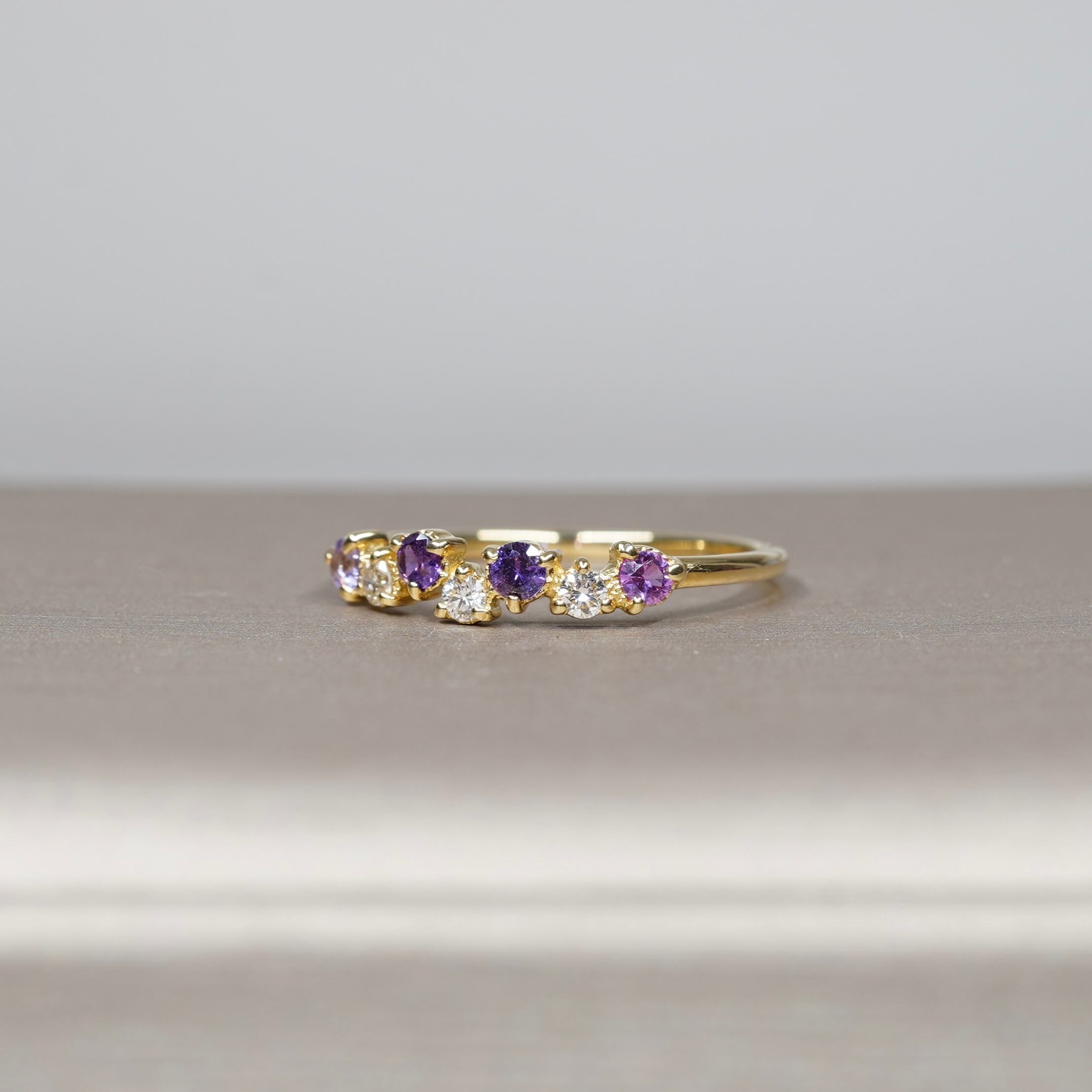 『専用です』天然バイオレットサファイア ダイヤモンド 計1.50ct K18 専用です』天然バイオレットサファイア ダイヤモンド 計1.50ct