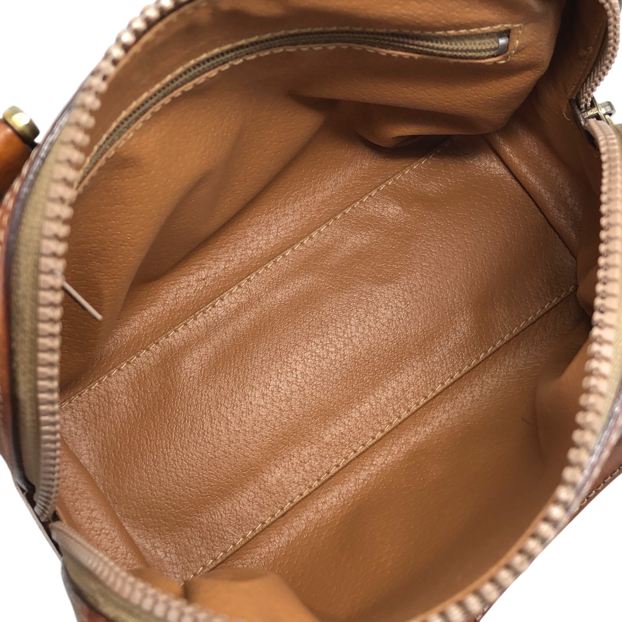 CELINE セリーヌ マカダム ハンドバッグ ブラウン 2Way ミニボストン