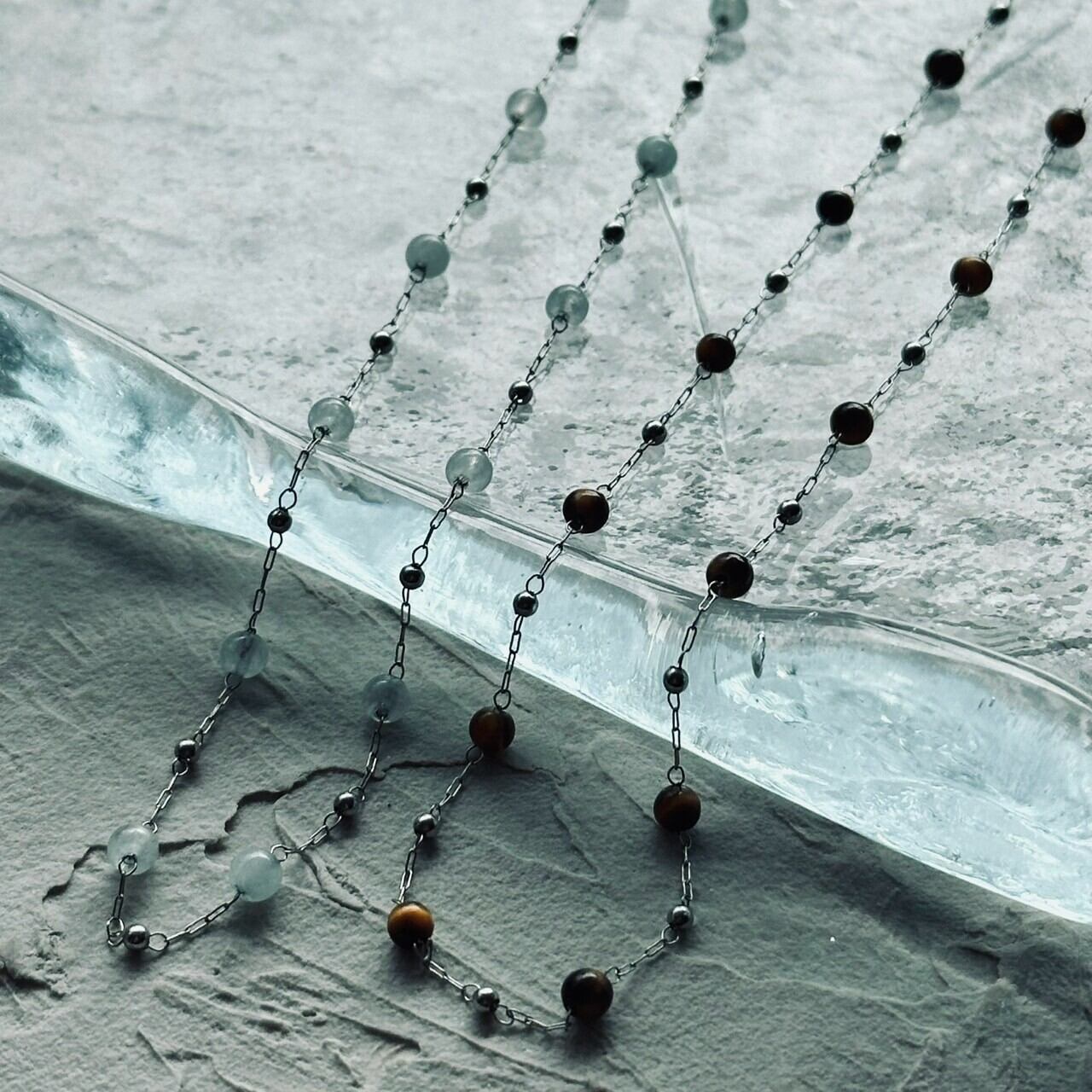 【SELECT】サージカルステンレス 天然石 ネックレス