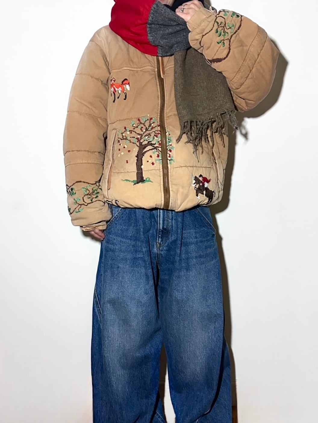 KHOKI  [VINTAGE EFFECT PUFFER JACKET]