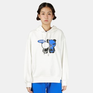 SALE 送料無料 【HIPANDA ハイパンダ】レディース  フーディー スウェット WOMEN'S  HOODIE SWEAT SHIRT / BLUE・WHITE