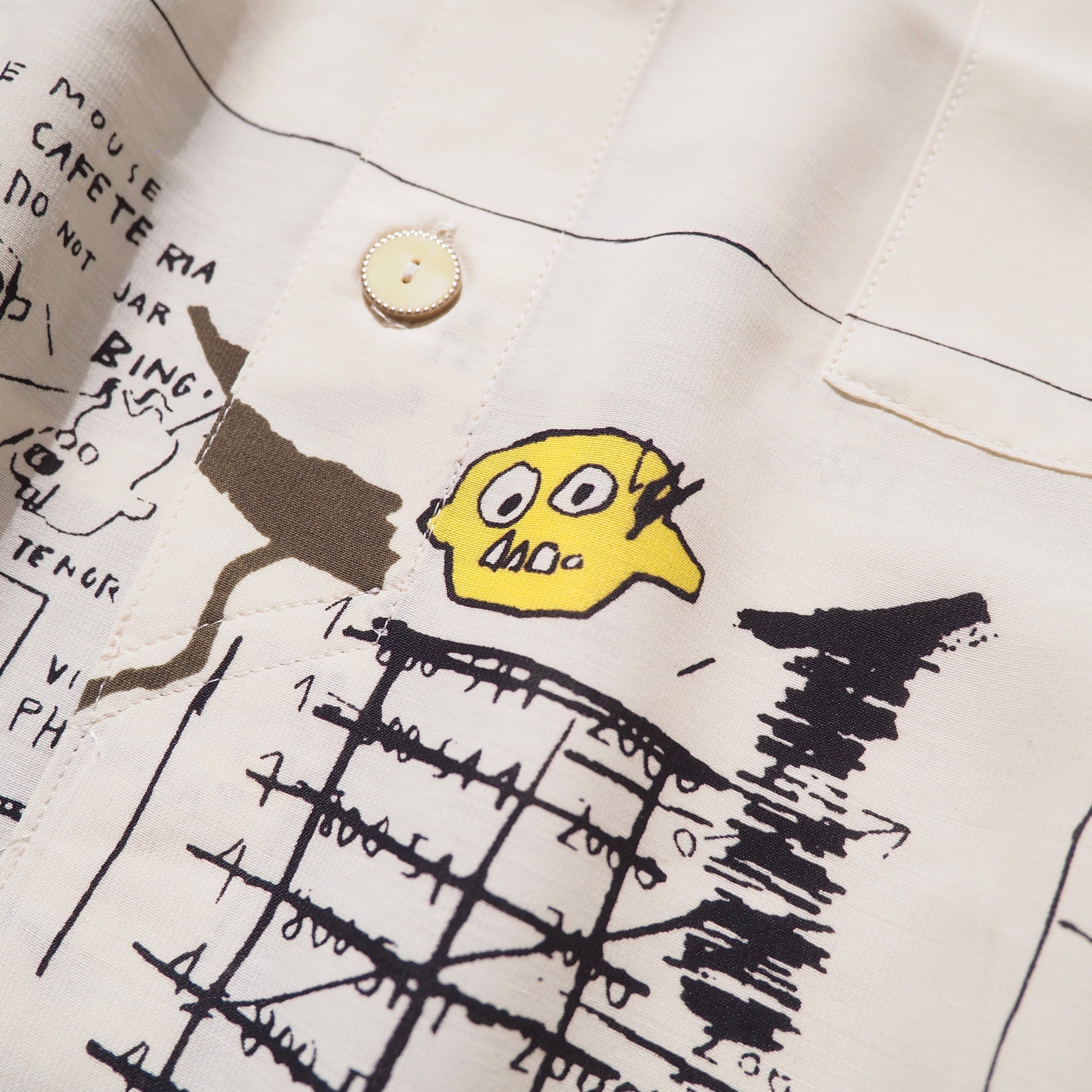 1990s Random Formula Full pattern Design vintage loose SS shirt