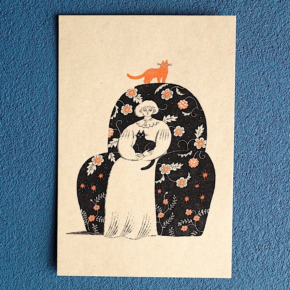 杉本さなえ】ポストカード「彼女の猫」 | GYAFUN