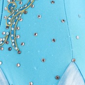 社交ダンス 衣装 スタンダードドレス ワンピース ドレス ブルー系 ウィッシュプラス Wish plus 水色 レース フリル デモ 競技 ダンス パーティ 発表会 おしゃれ 女性用 競技用 発表会用 お洒落