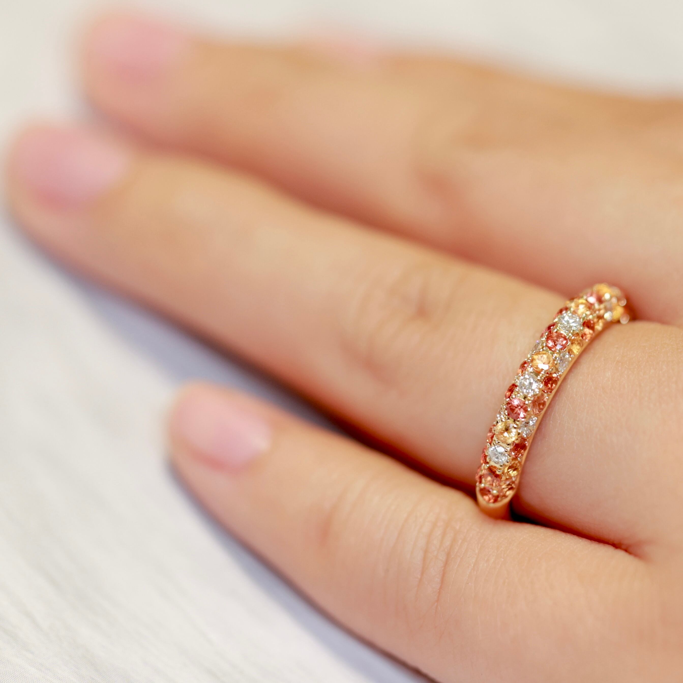 サファイア 0.70ct ダイヤモンド K18 ダイヤ 塗りつぶさ リング 指輪 18金 