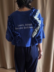 bold frill asymmetrical blue remake t-shirt-5280-6