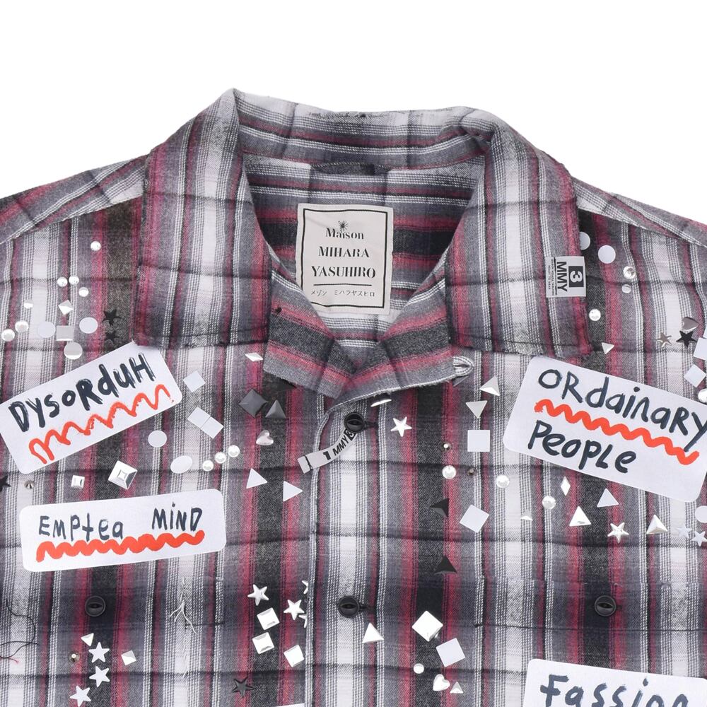 Maison MIHARA YASUHIRO】H/S CHECK SH w STICKER | AYIN