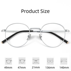 Titanium Slightly Oval Glasses -round- / チタン スライトリー オーバル メガネ -ラウンド-