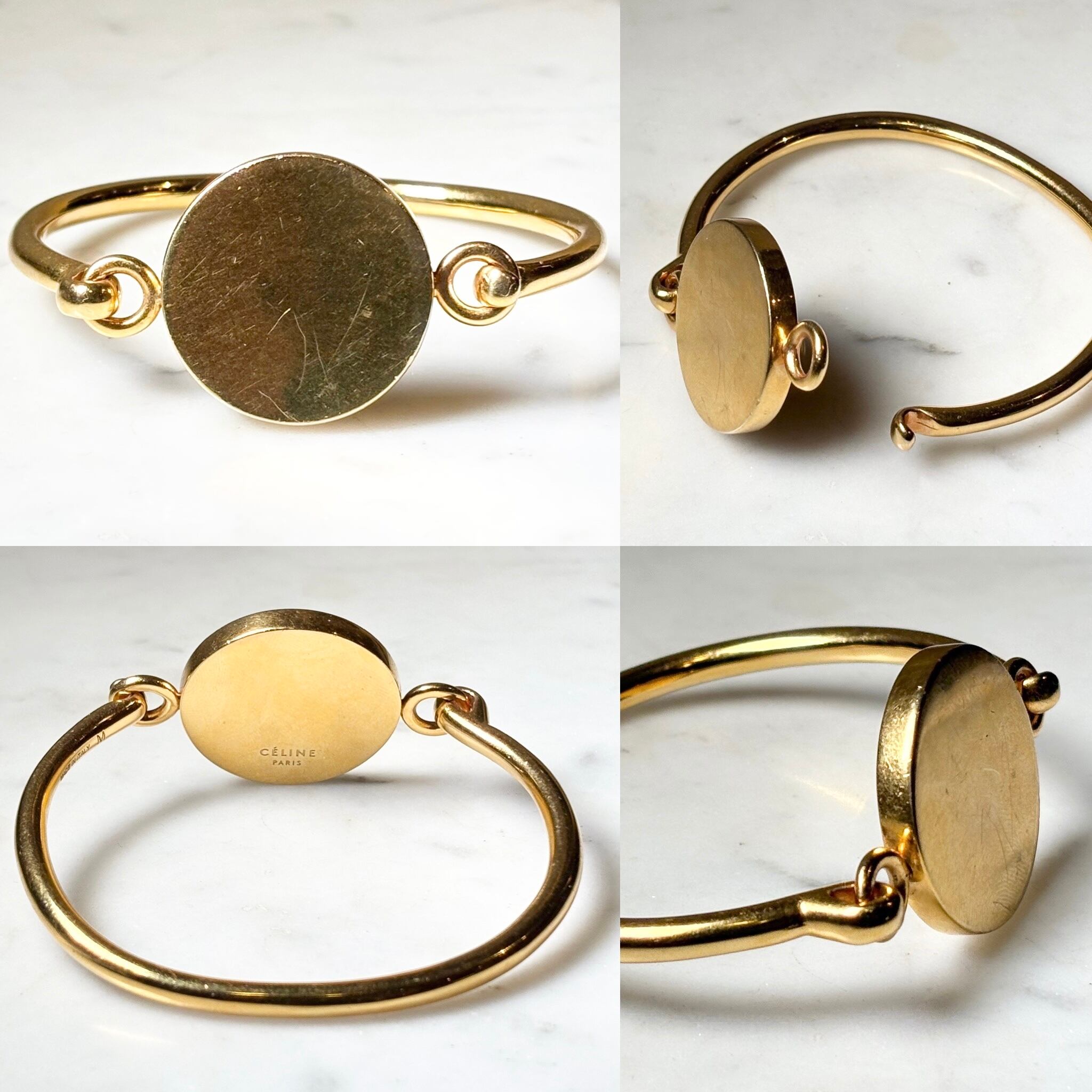 CELINE by Phoebe Philo gold metal coin bracelet | NOIR ONLINE